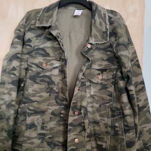 Camo denim jacket